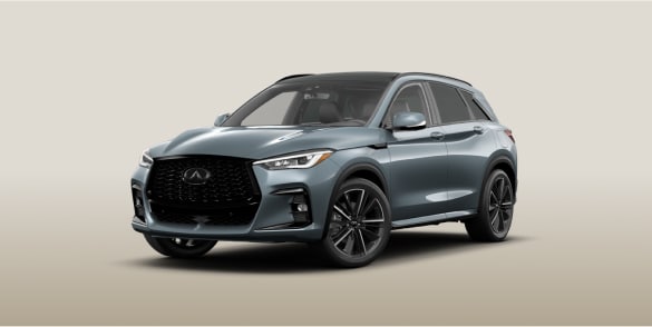 side profile of parked 2024 INFINITI QX50 crossover SUV